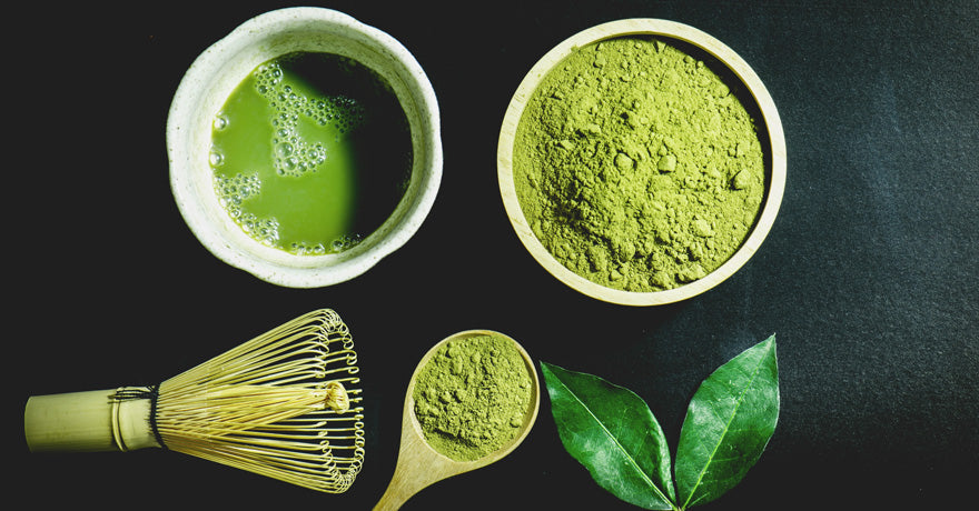 Green Tea powder and mix in bowls