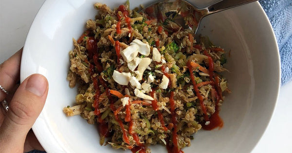 Warm Asian Chicken Quinoa Salad - Alaya Naturals