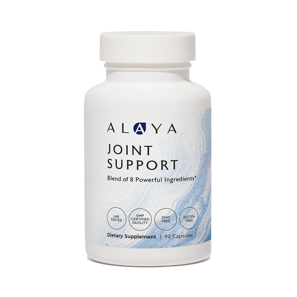 Alaya Joint Support white bottle on a white background #hide