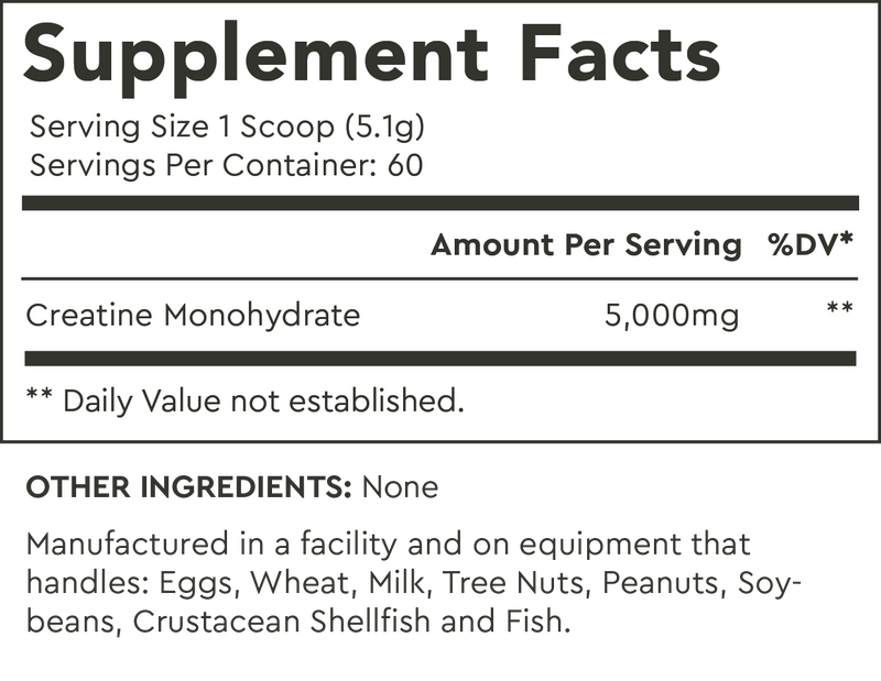 Supplement Facts for Default Title