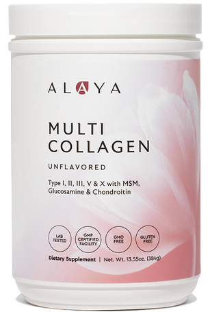 A jar of Alaya Multi Collagen